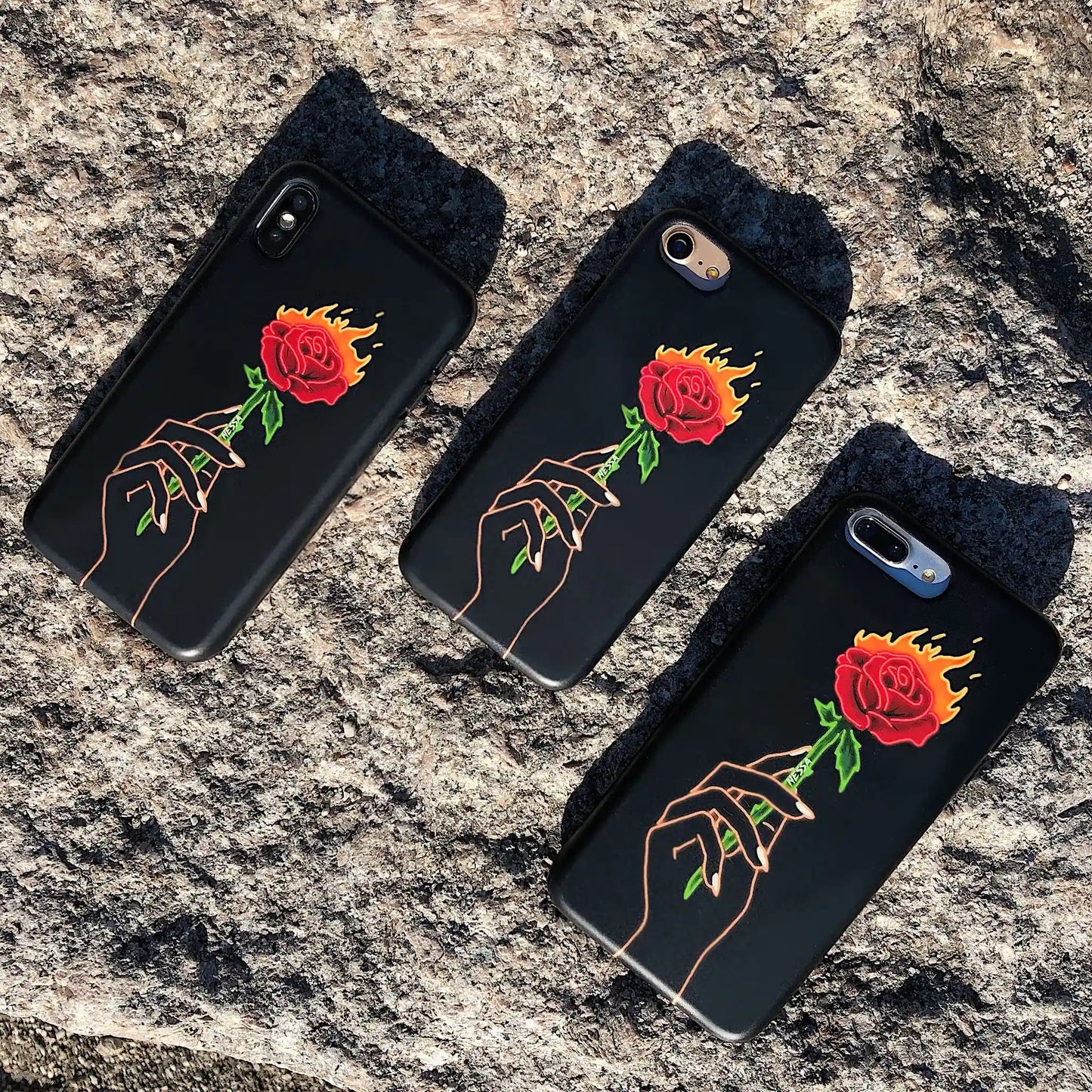 Neon Rose iPhone Case by Nessa