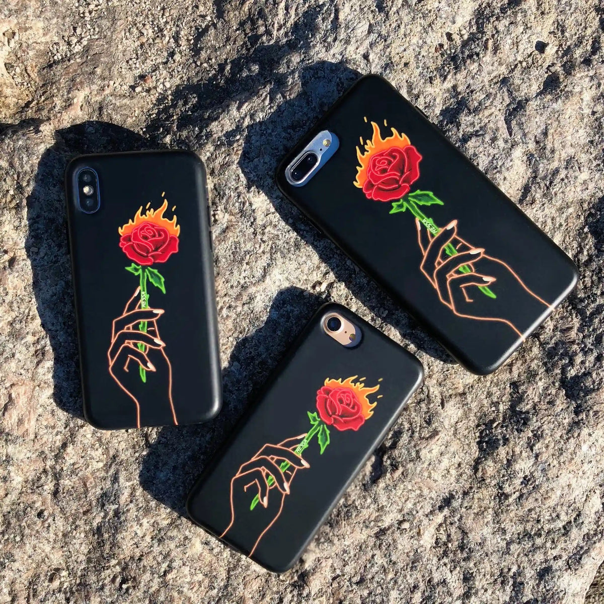 Neon Rose iPhone Case by Nessa