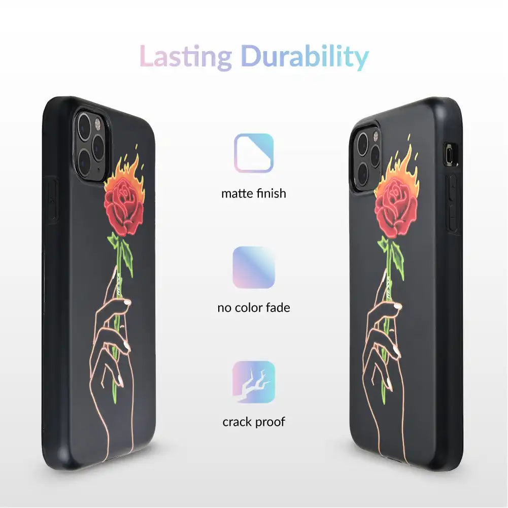 Neon Rose iPhone Case by Nessa