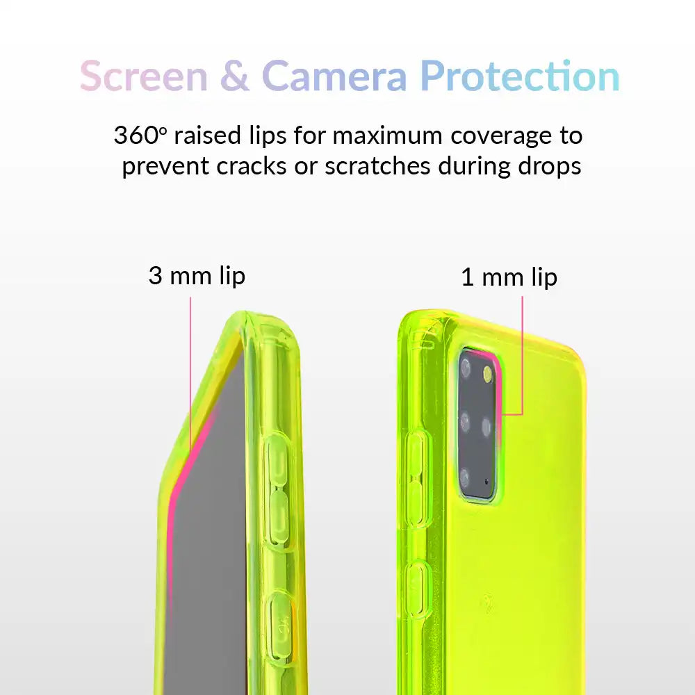 Neon Yellow Clear Samsung Case