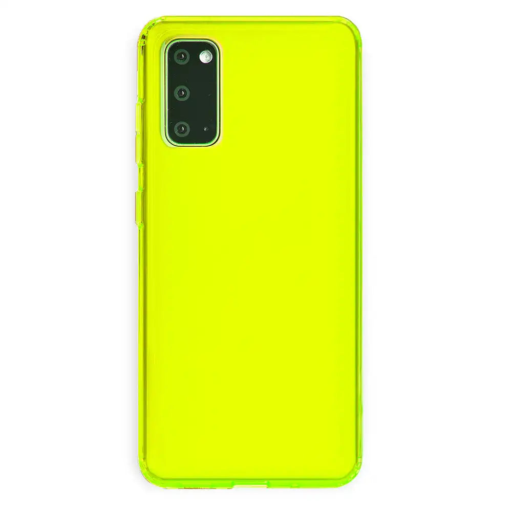 Neon Yellow Clear Samsung Case