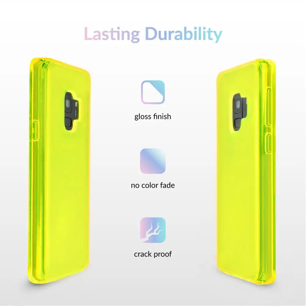 Neon Yellow Clear Samsung Case