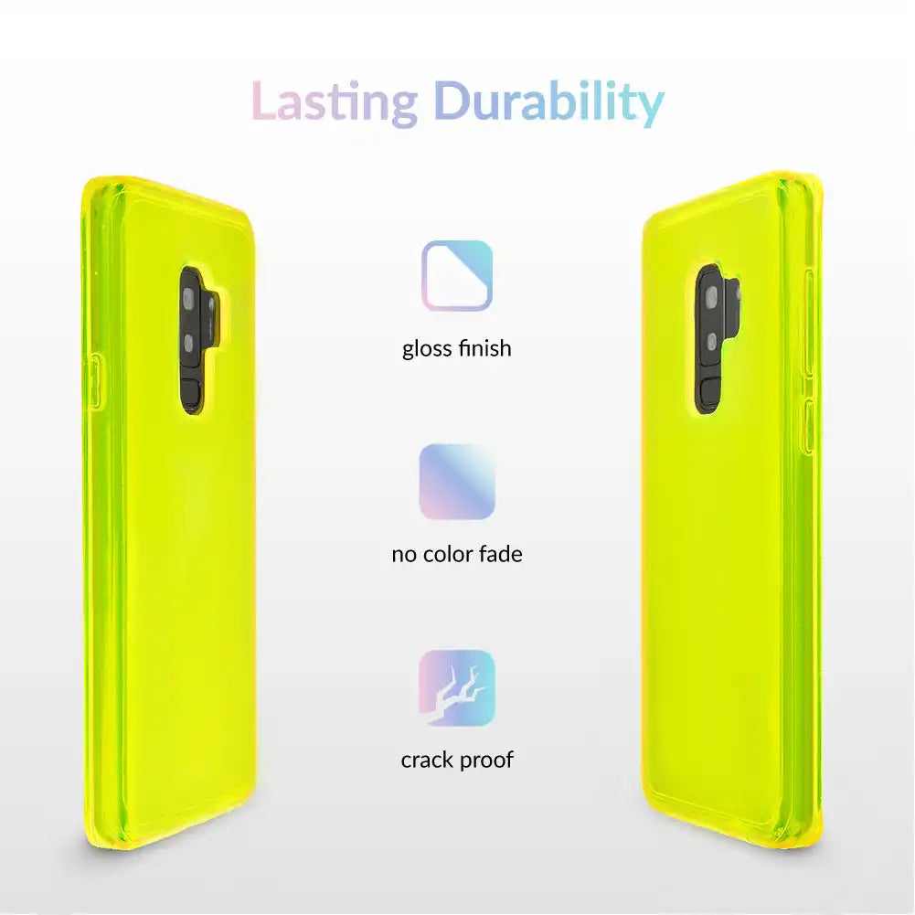 Neon Yellow Clear Samsung Case