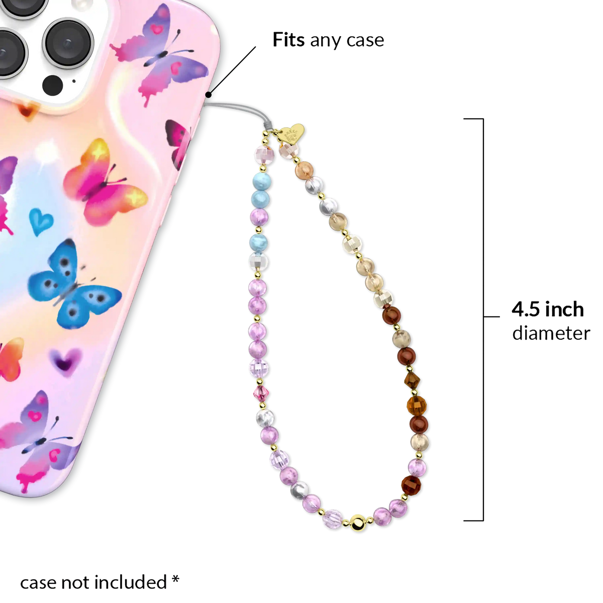 Ombre Gemstone Phone Charm