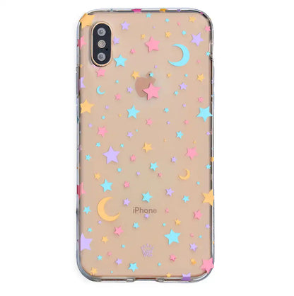 Pastel Starry Night Clear iPhone Case