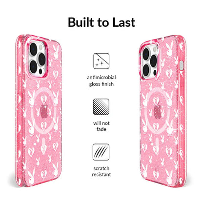 Playboy Pink Bunny Glitter iPhone Case