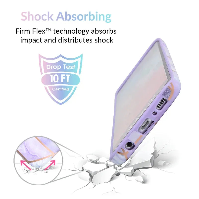 Purple Geometric Marble Samsung Case