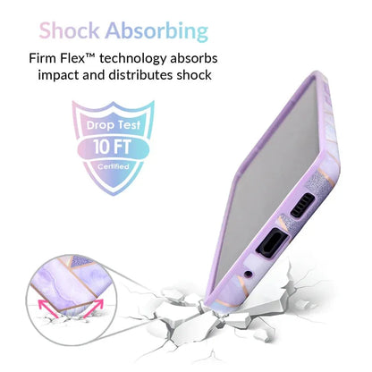 Purple Geometric Marble Samsung Case