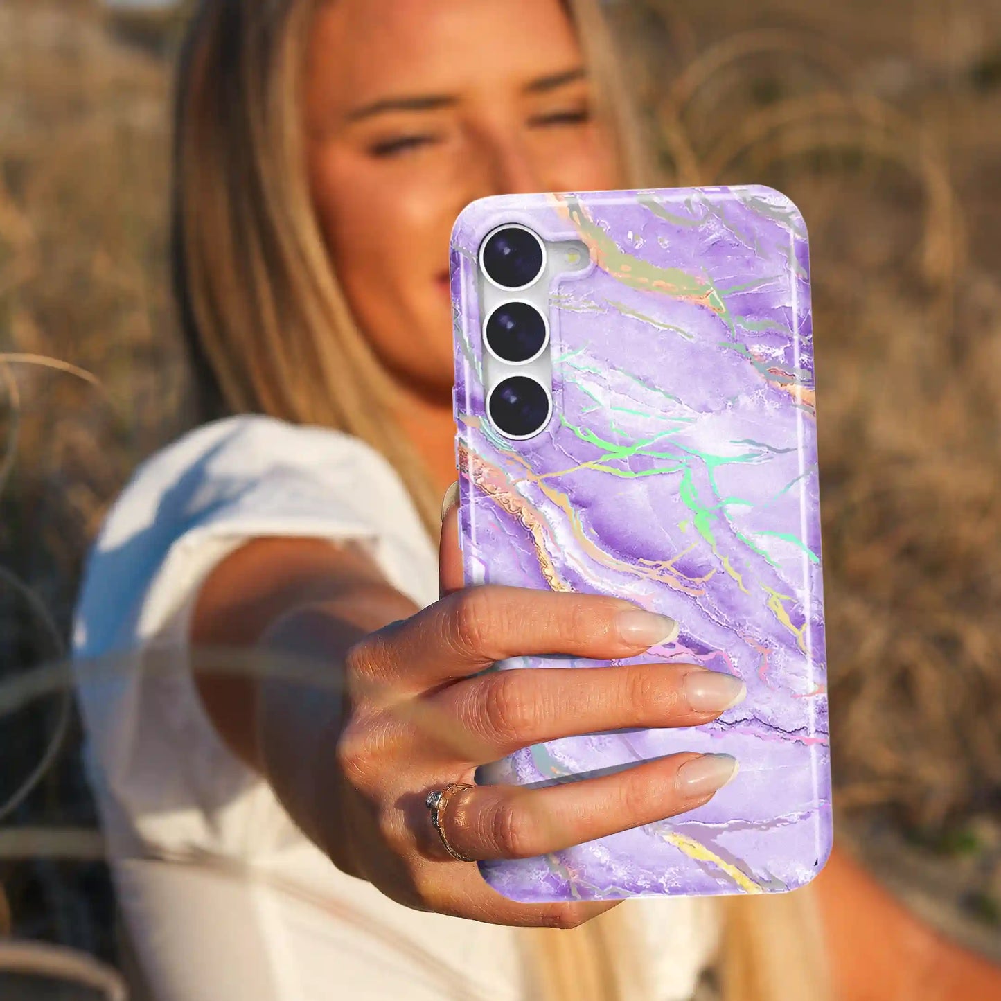 Purple Holo Moonstone Samsung Case