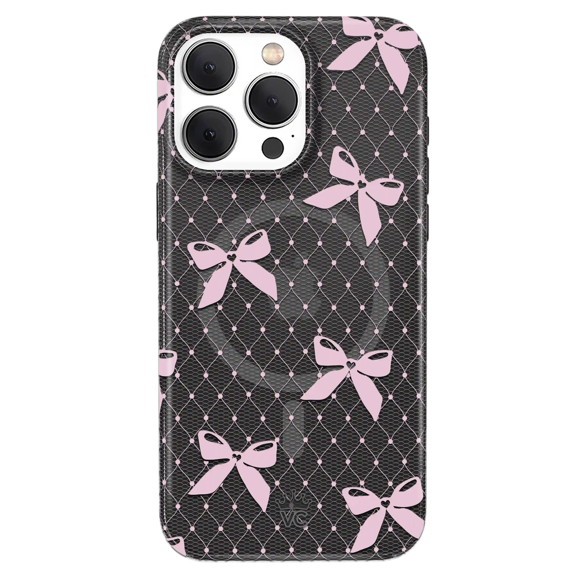Lacy Pink Bows iPhone Case