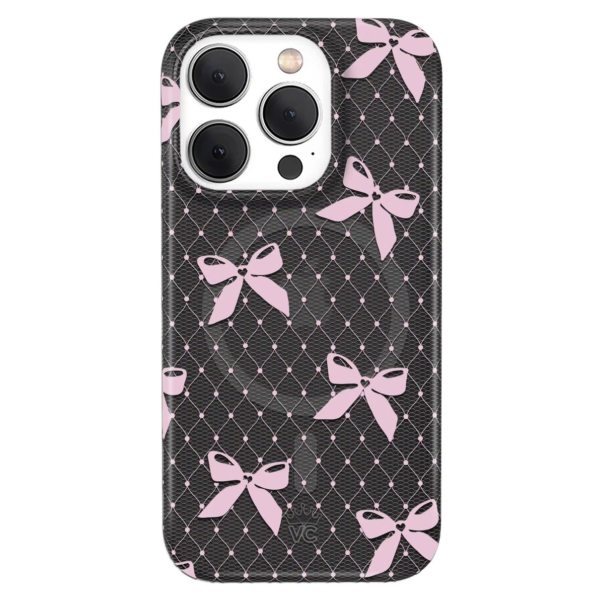 Lacy Pink Bows iPhone Case