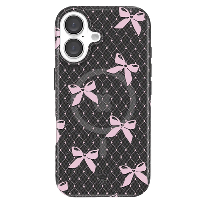 Lacy Pink Bows iPhone Case