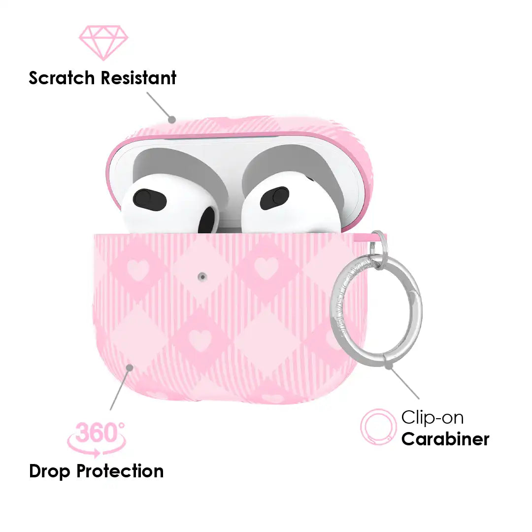 Dolly Pink Gingham AirPod Case