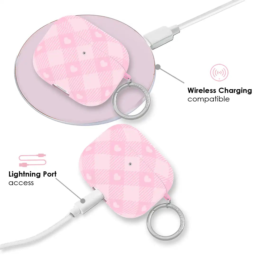Dolly Pink Gingham AirPod Case