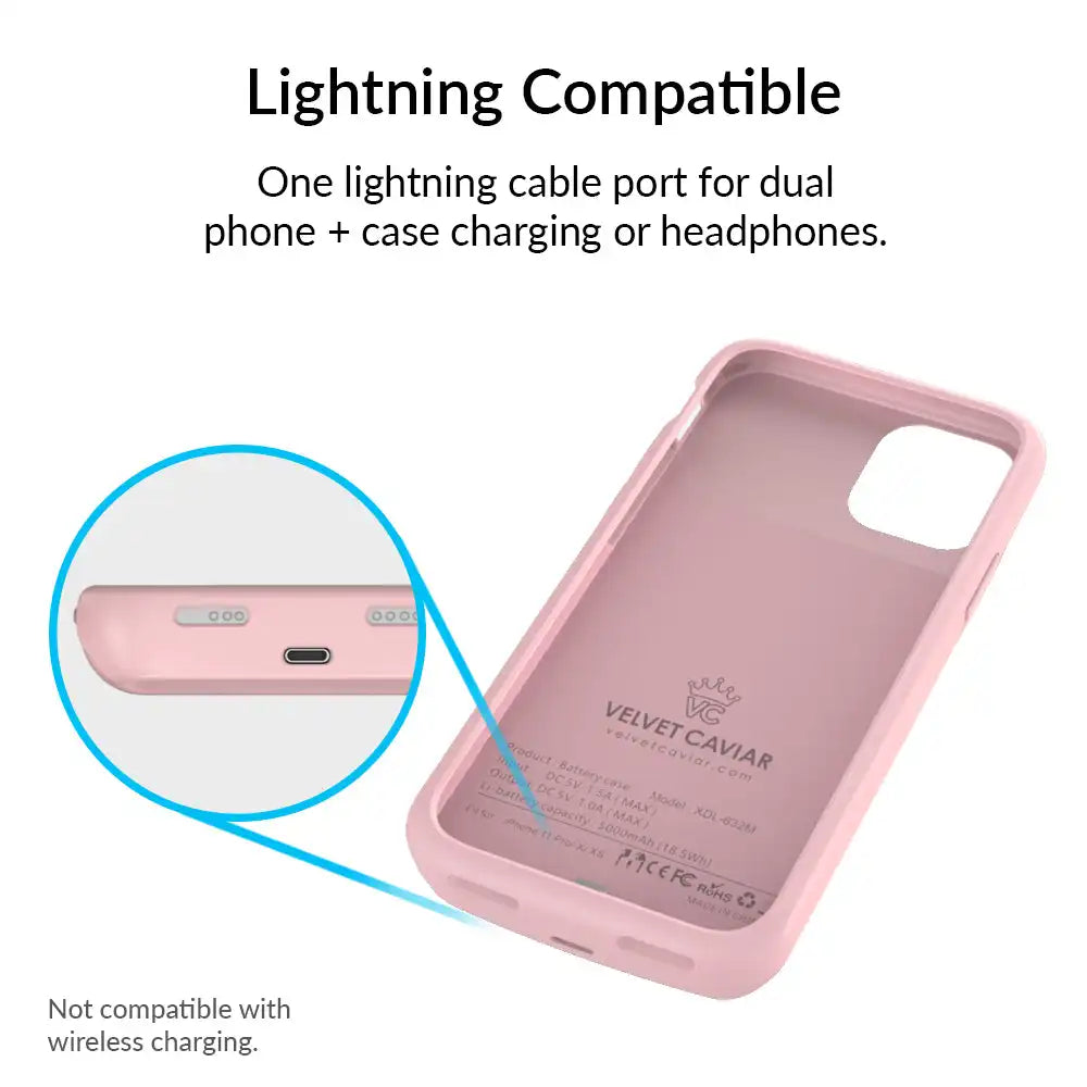 Pink iPhone Charging Case