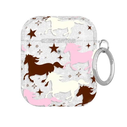 Pink Pony Glitter AirPod Case