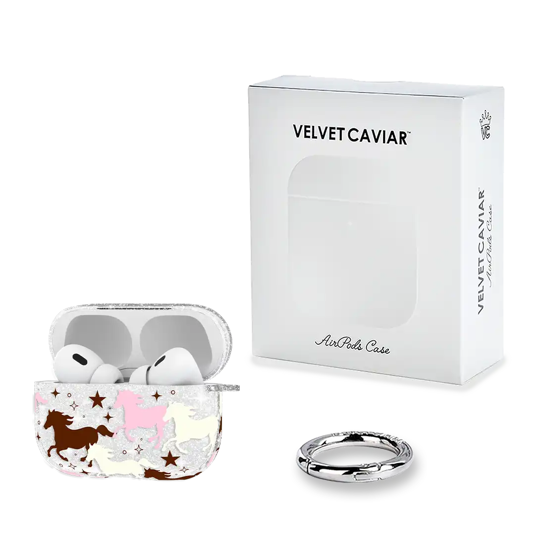 Pink Pony Glitter AirPod Case
