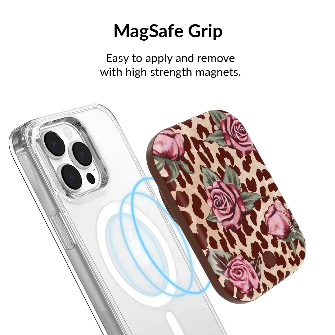 Rosy Leopard Portable MagSafe Charger Power Pack