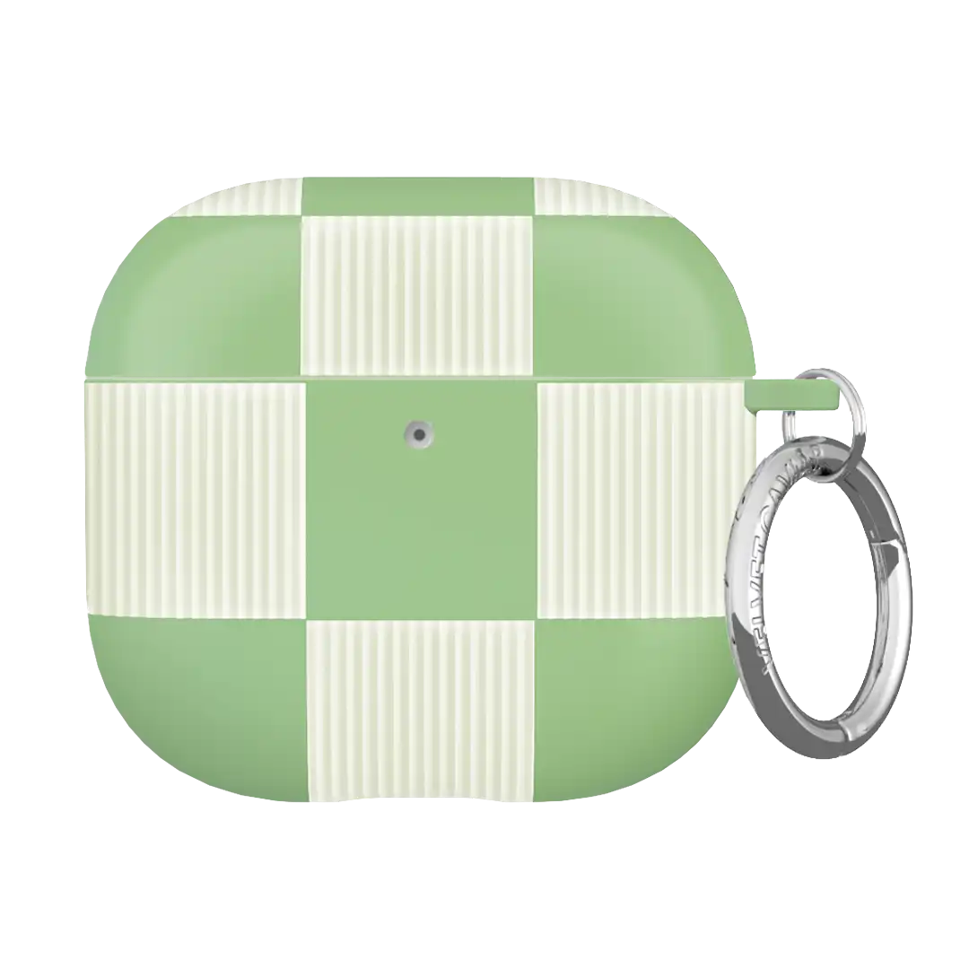 Pistachio Vibe Checkered AirPod Case