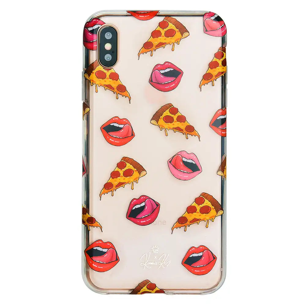Pizza Lips iPhone Case by Kendall Vertes