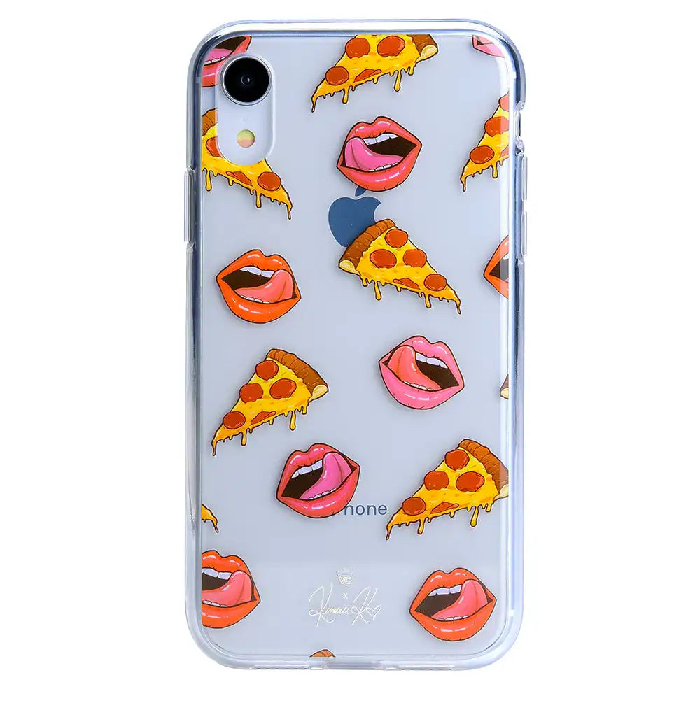 Pizza Lips iPhone Case by Kendall Vertes