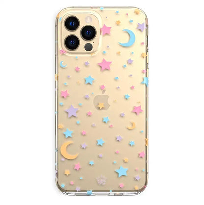 Pastel Starry Night Clear iPhone Case