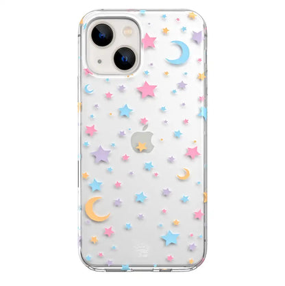 Pastel Starry Night Clear iPhone Case