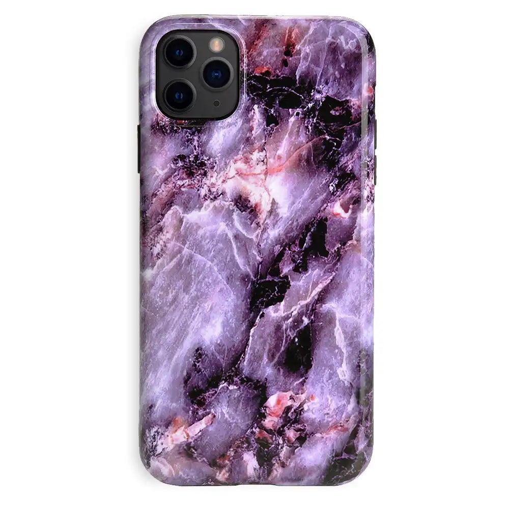 Purple Stone Marble iPhone Case