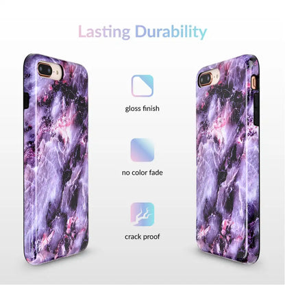 Purple Stone Marble iPhone Case