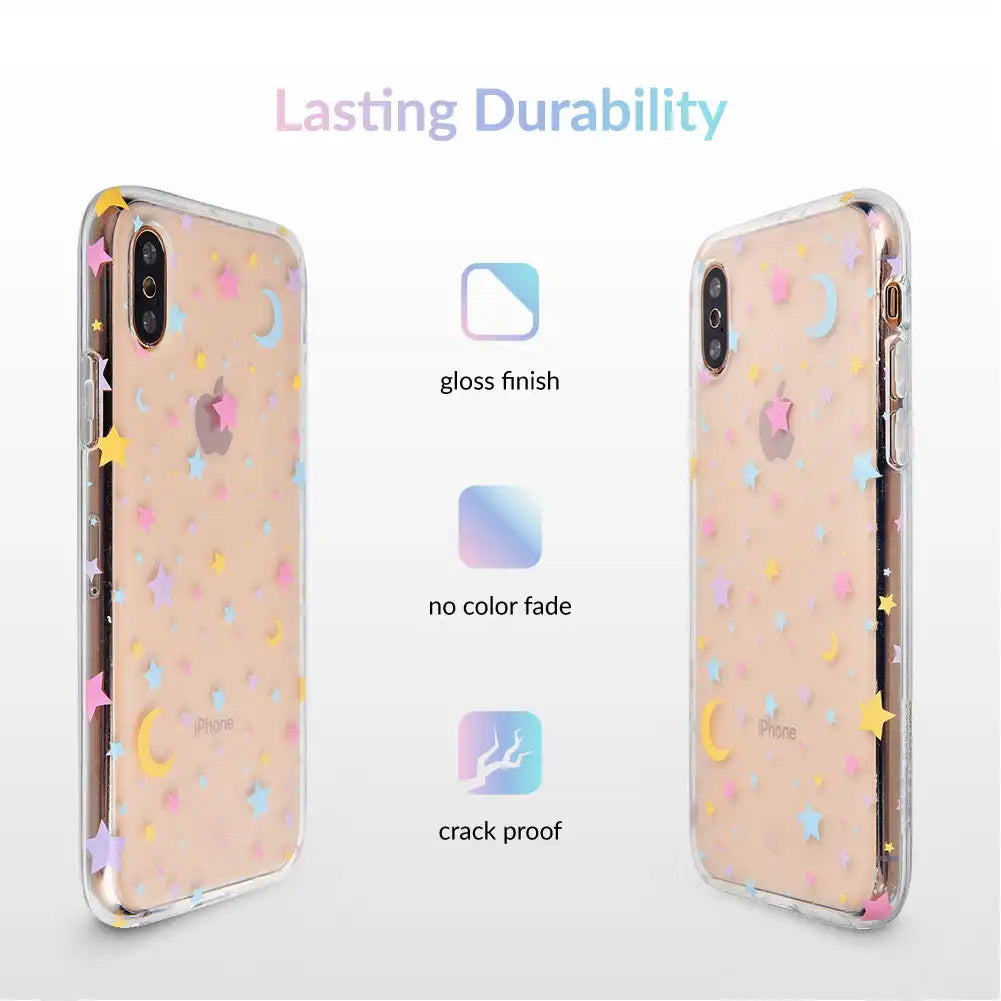 Pastel Starry Night Clear iPhone Case