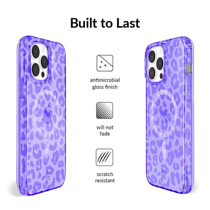 Electric Purple Leopard iPhone Case