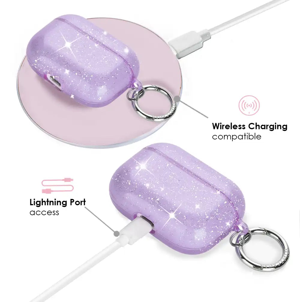 Lilac Stardust AirPod Case