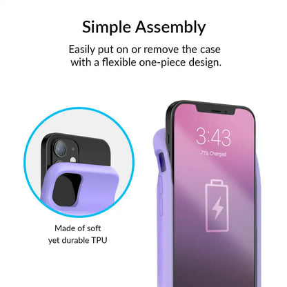 Purple Geometric iPhone Charging Case