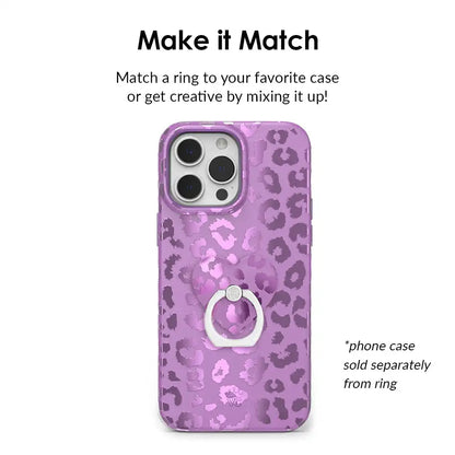 Amethyst Leopard Phone Ring