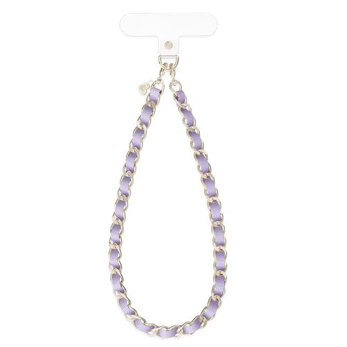 Lilac Leather Chain Phone Charm