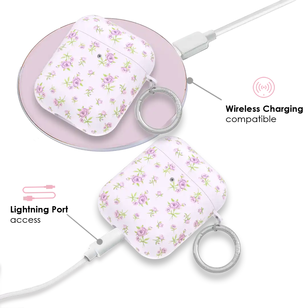 Dainty Lilac Floral AirPod Case