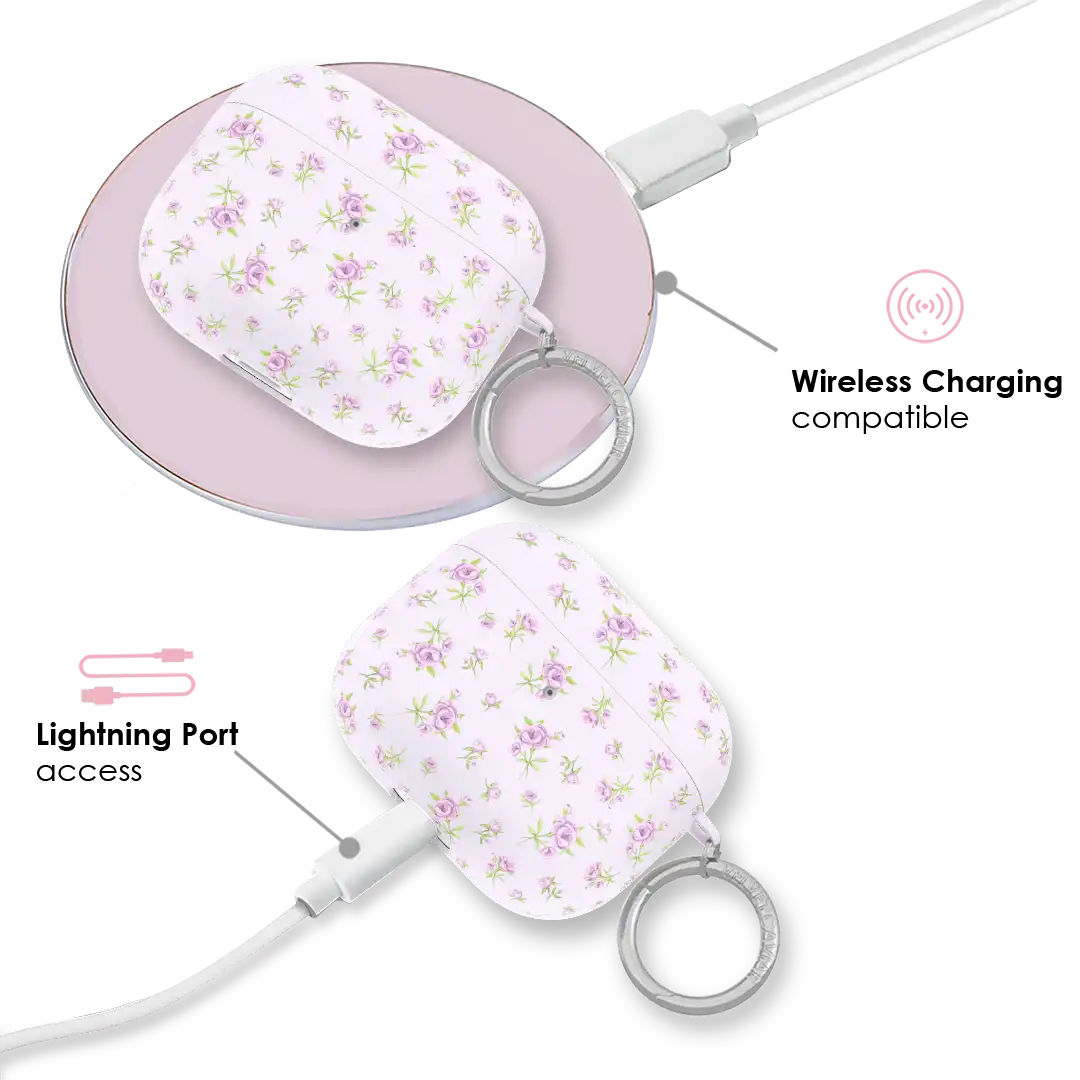 Dainty Lilac Floral AirPod Case