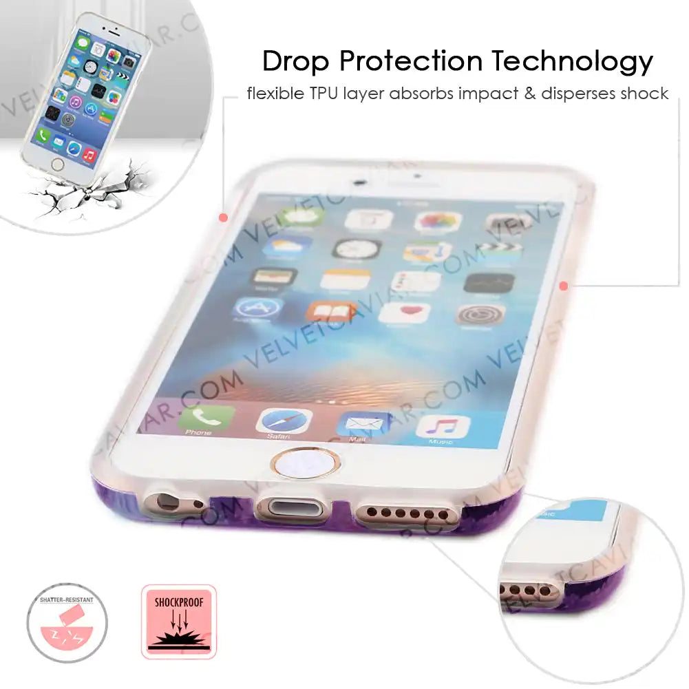 Purple Stone Marble iPhone Case