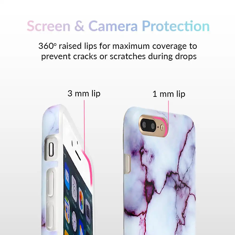 Purple Streak Marble iPhone Case