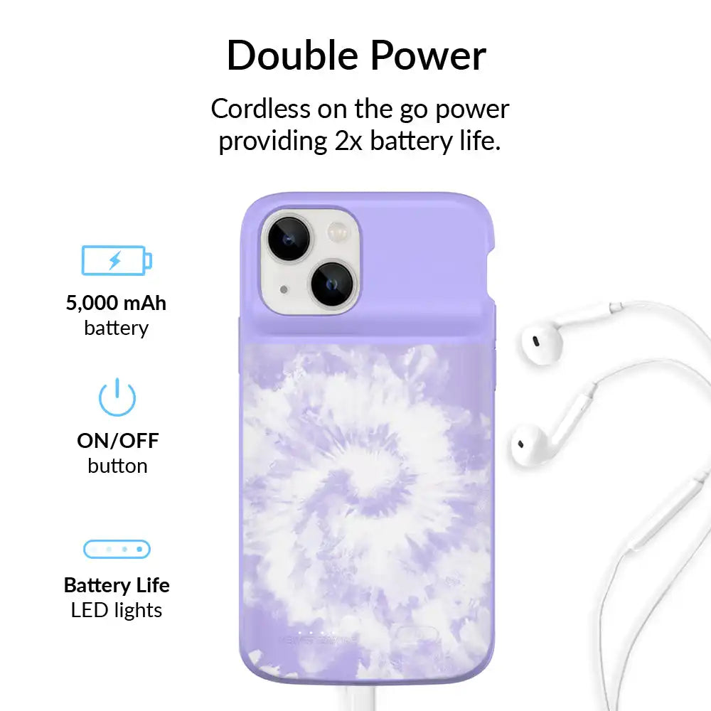 Purple Tie Dye iPhone Charging Case