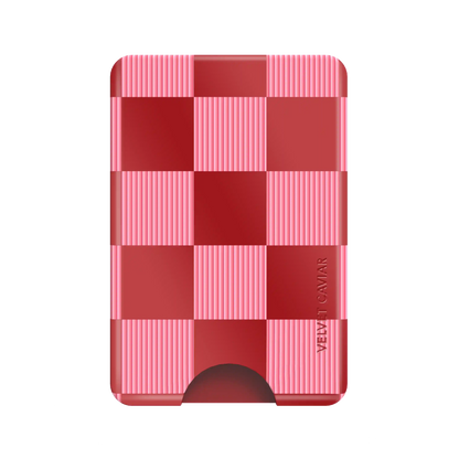 Rose Vibe Checkered Magsafe Wallet