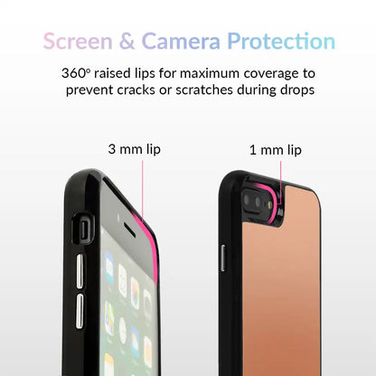 Rose Gold Reflective Mirror iPhone Case