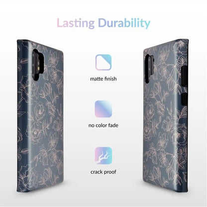 Floral Rose Gold Chrome Samsung Galaxy Case