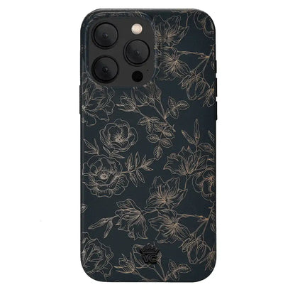 Floral Rose Gold Chrome iPhone Case