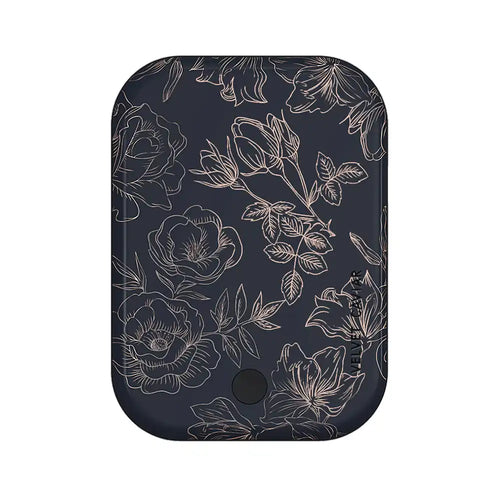 Floral Rose Gold Chrome Portable MagSafe Charger Power Pack