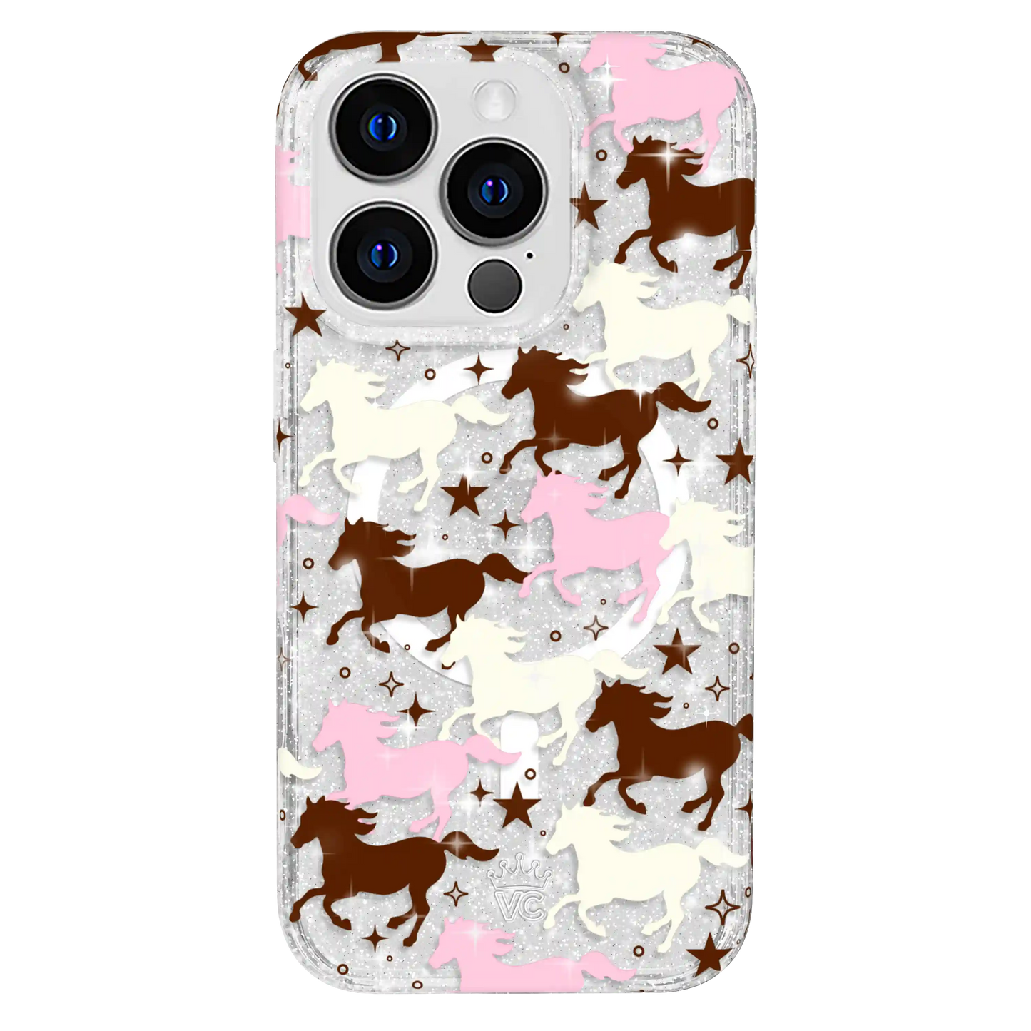 Pink Pony Glitter iPhone Case