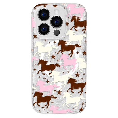 Pink Pony Glitter iPhone Case