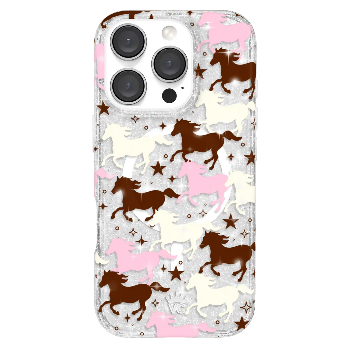 Pink Pony Glitter iPhone Case