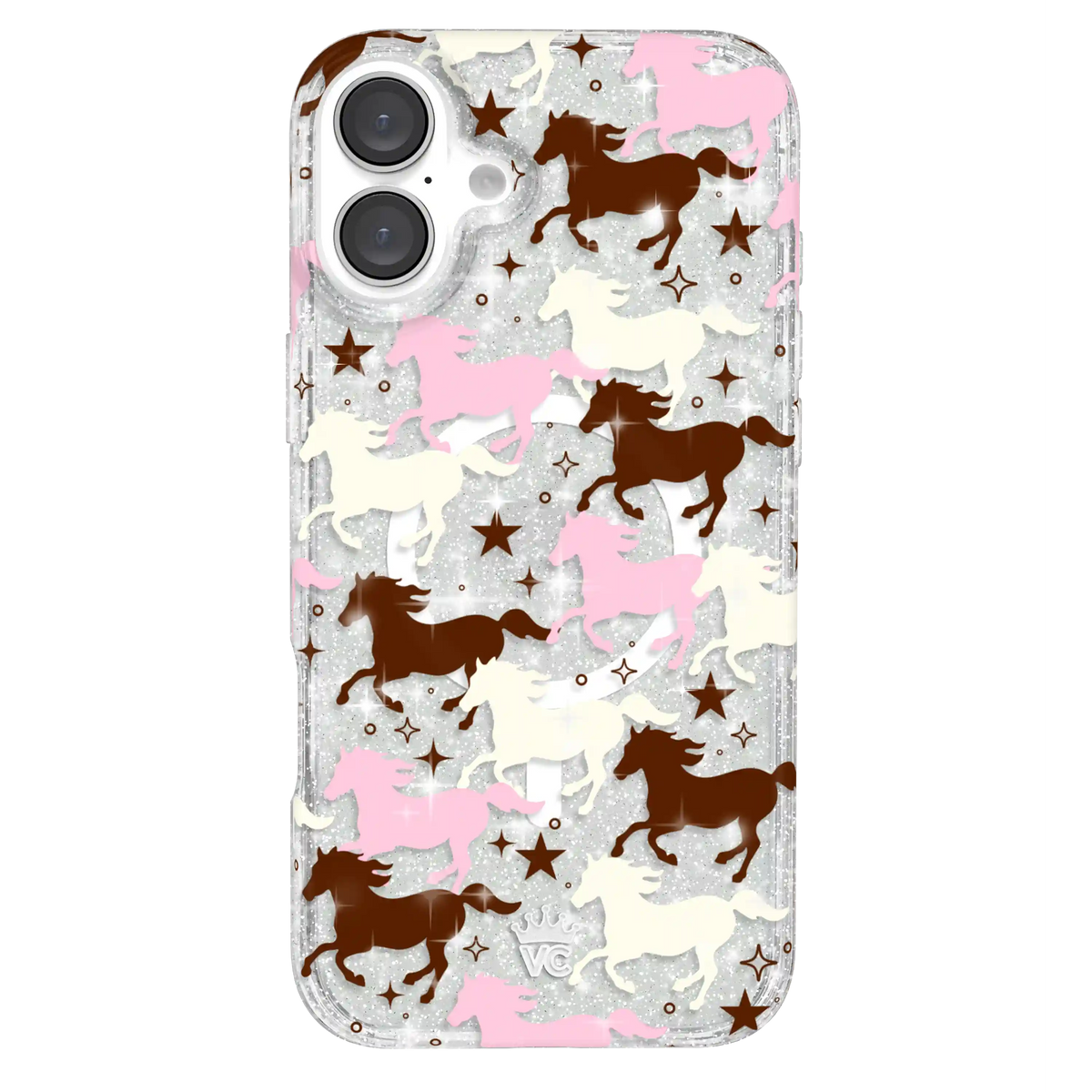 Pink Pony Glitter iPhone Case