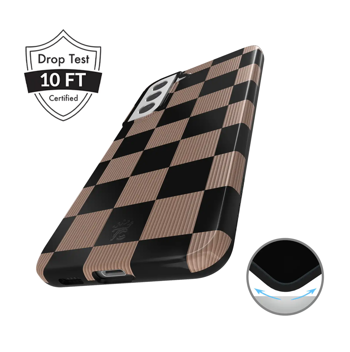 Mocha Vibe Checkered Samsung Case